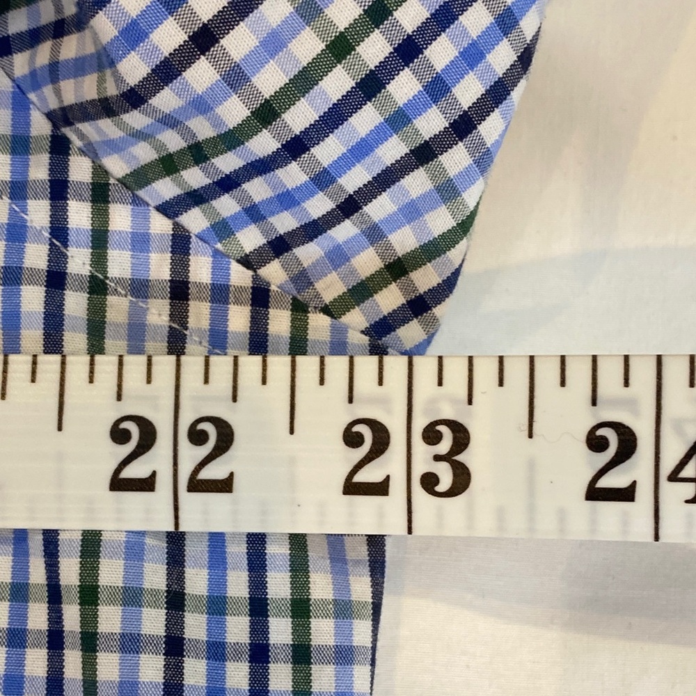 Tommy Hilfiger Blue Gingham Cotton‎ Dress Shirt Office US L - Picture 13 of 16